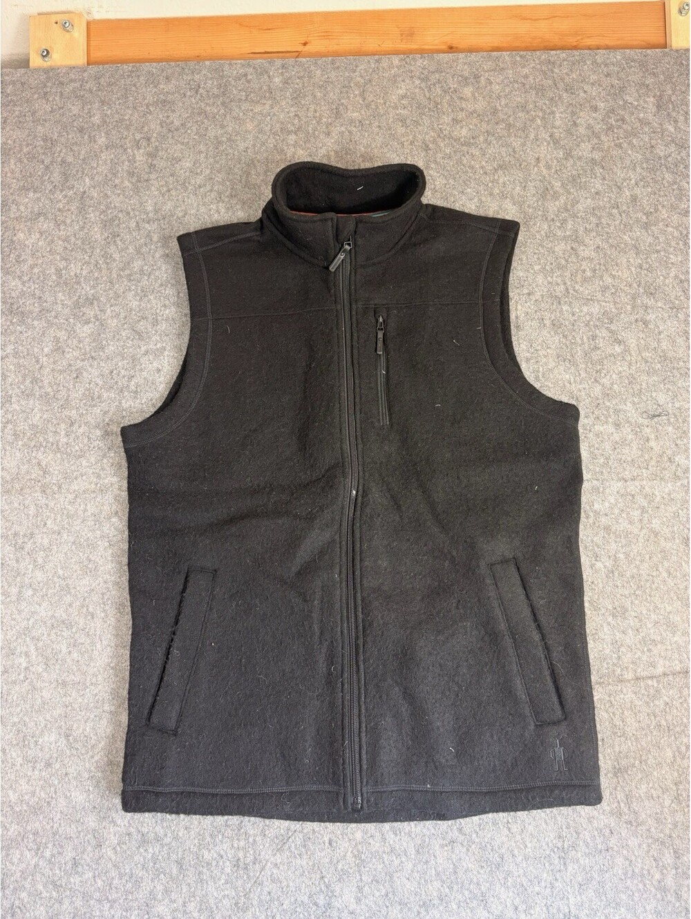 Smartwool Men's Wool Blend Fleece Vest Men’s Medium Brown Casual
